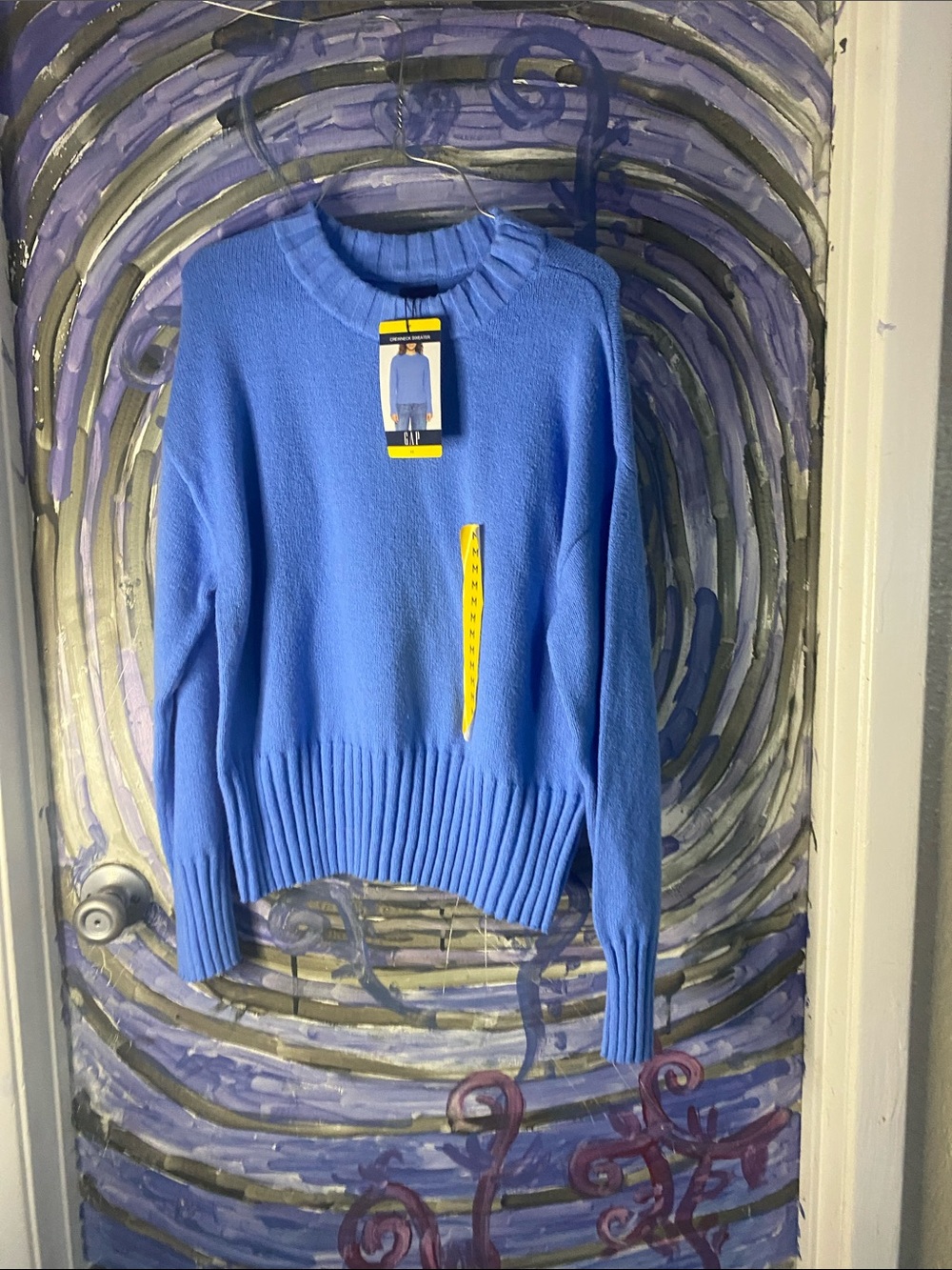 GAP Women's Bright Blue Crewneck Sweater